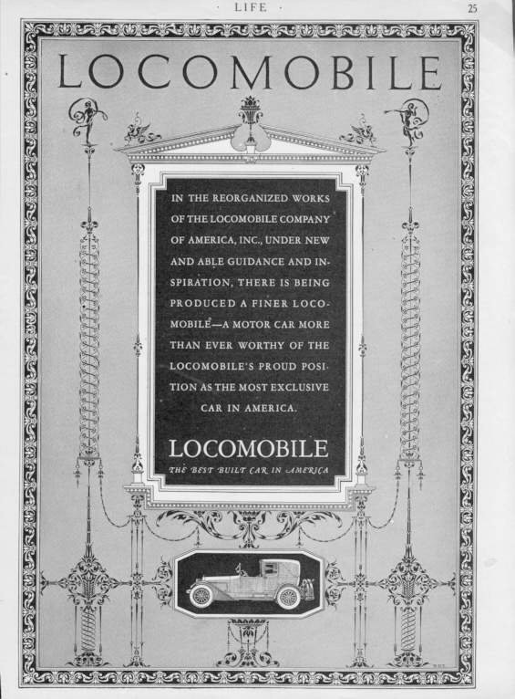 1923 Locomobile Auto Advertising